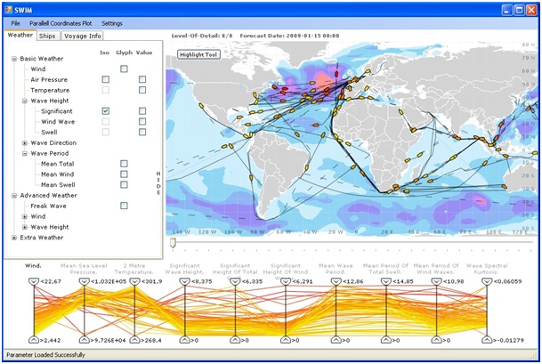 Geovisual Analytics applied to Weather and Ship Data